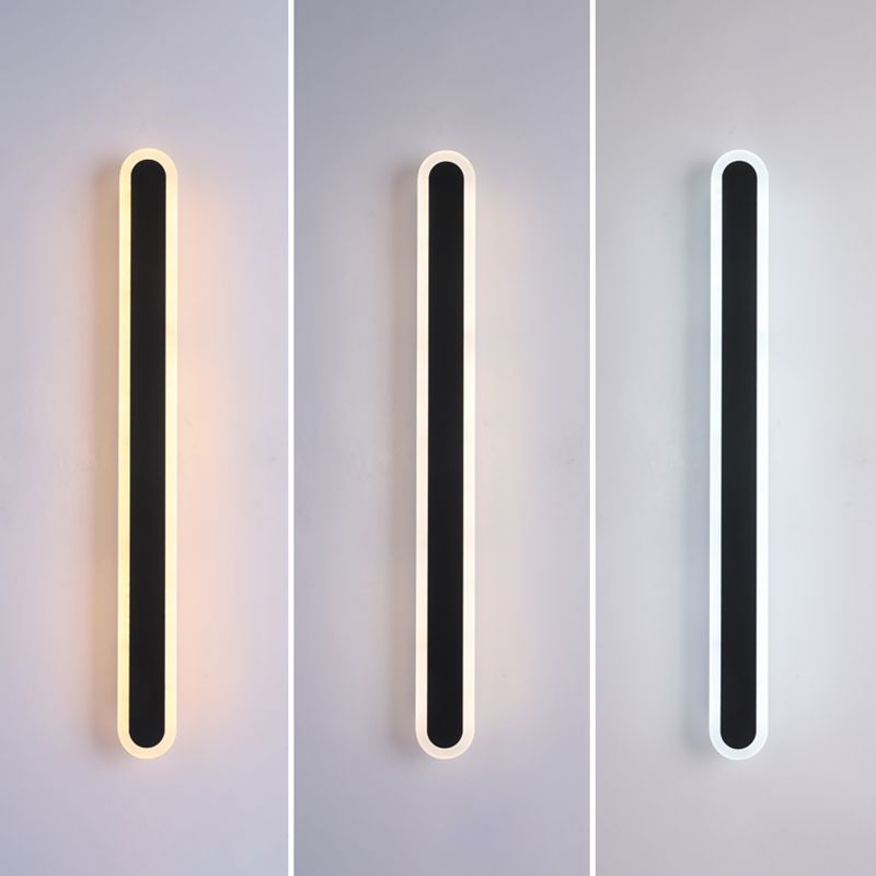 Contemporary Style Linear Wall Light Fixtures Metal 1 Light Led Wall Lights