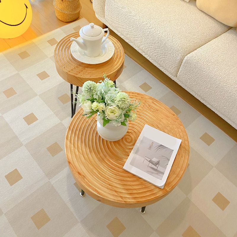 Scandinavian 1 Single Coffee Table Solid Wood Cocktail Table