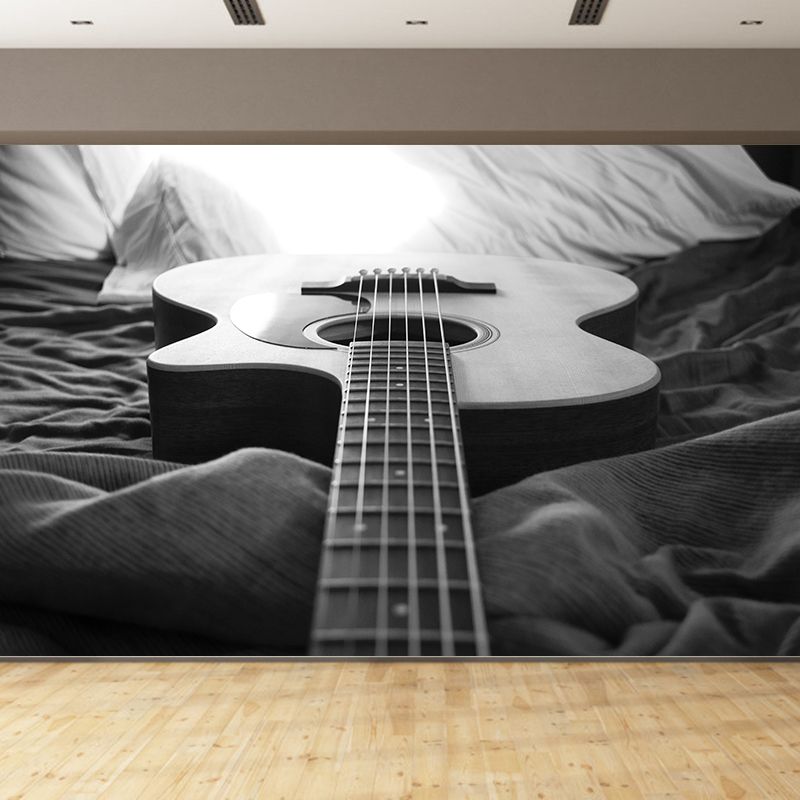 Guitar Hobby Murals for Living Room Contemporary City ,Customized Size