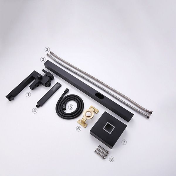 Modern Freestanding Tub Filler Trim Copper Floor Mounted Freestanding Bathtub Faucet