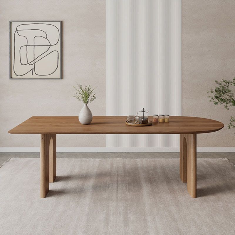 Modern Style Dining Table Solid Wood 4 Legs Dinner Table for Dining Room