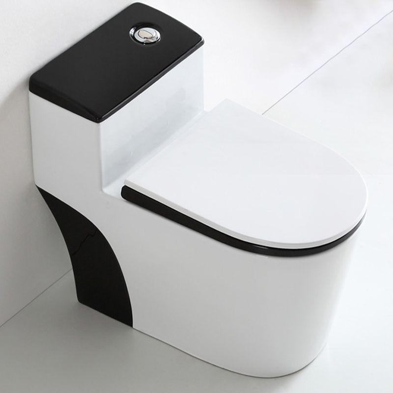 Skirted Toilet Traditional Floor Mount One-Piece Toilet with Slow Close Seat