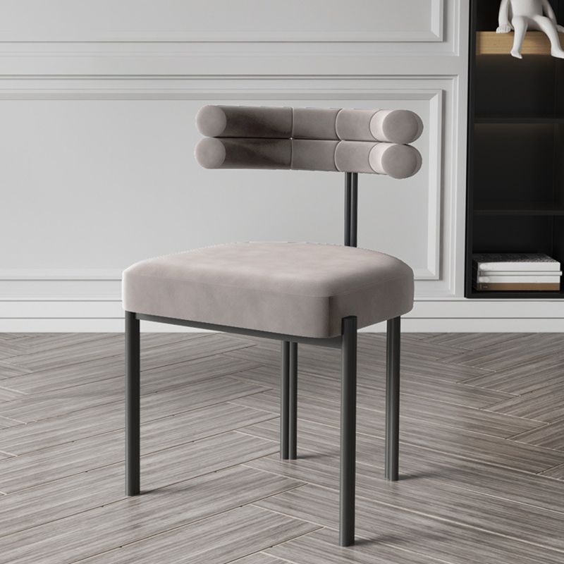 Contemporary Metal Indoor-Outdoor Room Chair Open Back Side Chair