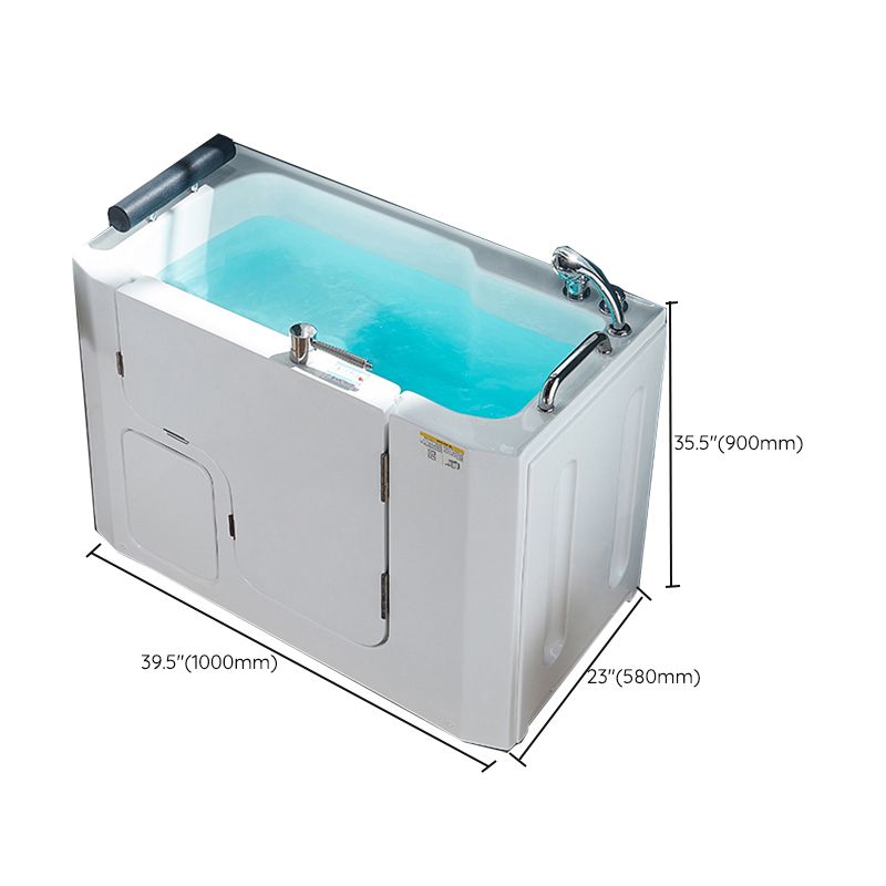 Walk-In Soaking/Air/Whirlpool Bathtub Acrylic Rectangle Back to Wall Bathtub