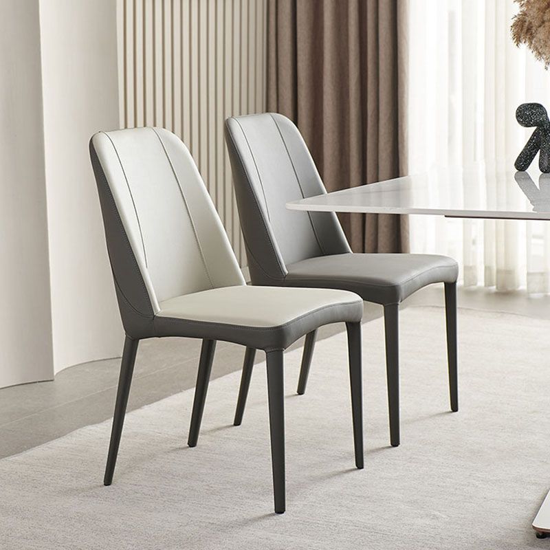 Chaise d'appoint industrielle pour la maison Chaise d'appoint rembourrée en métal à dossier solide (Ensemble de 2)