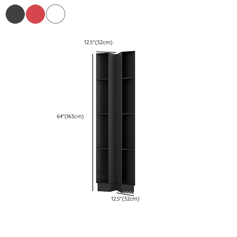 Urban Metal Bookshelf Closed Back Vertical Bookcase for Living Room