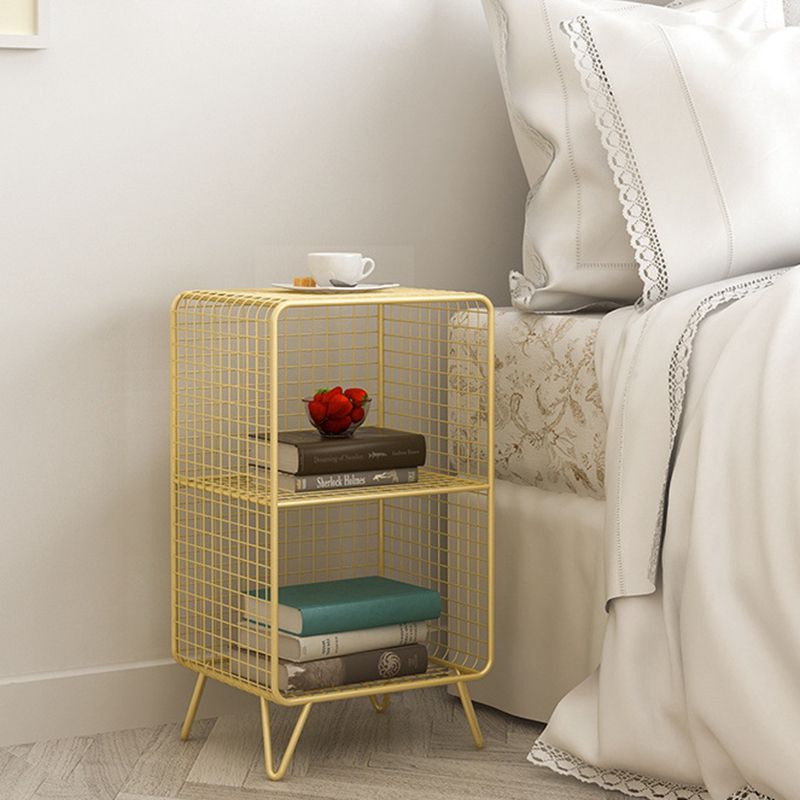 Contemporary Iron Standard Bookshelf Vertical Closed Back Bookcase for Home