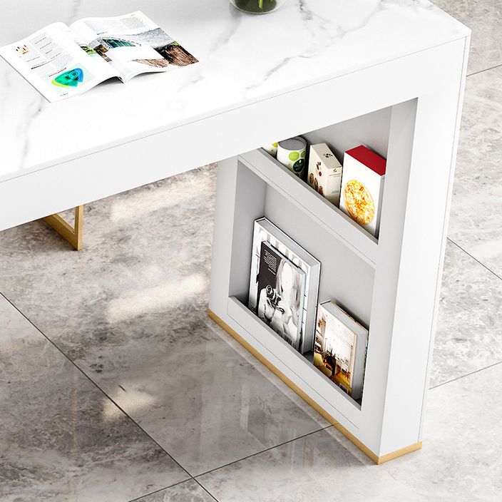 Modern Style Bar Counter Table Rectangle Stone Table for Kitchen