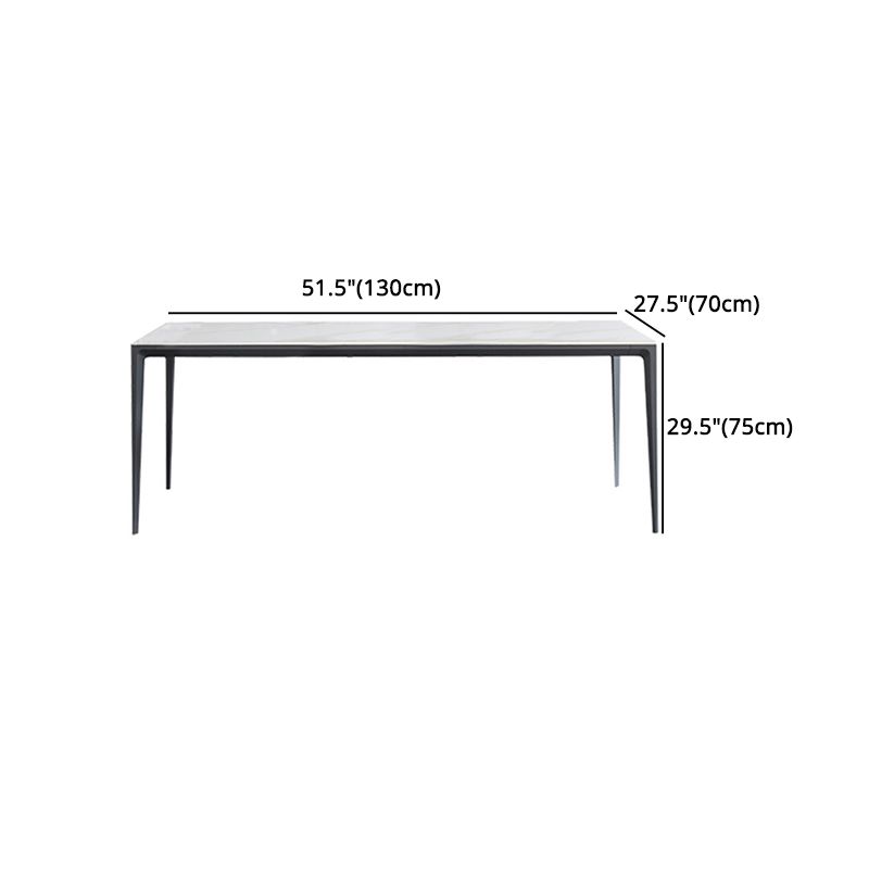 1/4/5/6/7 Pcs Metal Modern Dining Set with Rectangle Table Dinette Set