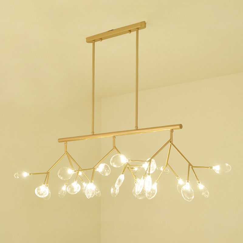 Partido de iluminación de la isla Fireflies colgante de isla de metal de estilo minimalista para comedor