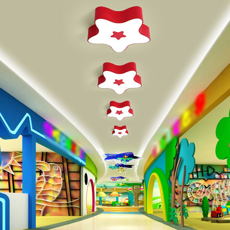 Pentagramma Forma LED Lampada da Soffitto Acrilico Moderno 1 Luce Flush Mount per Classroom