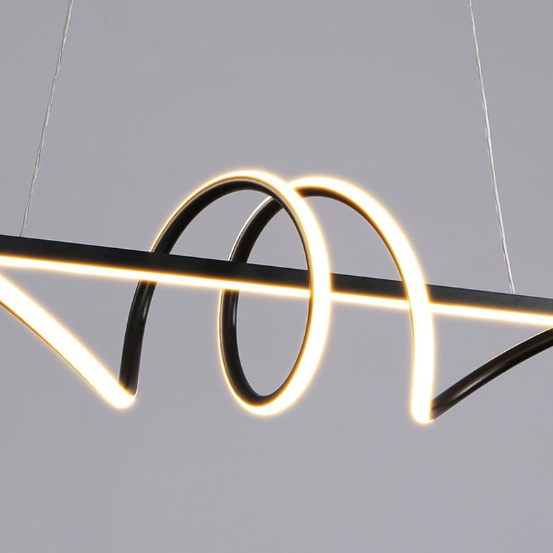 LED Kitchen Island Lighting Modern Golden/Black Ceiling Light for Foyer