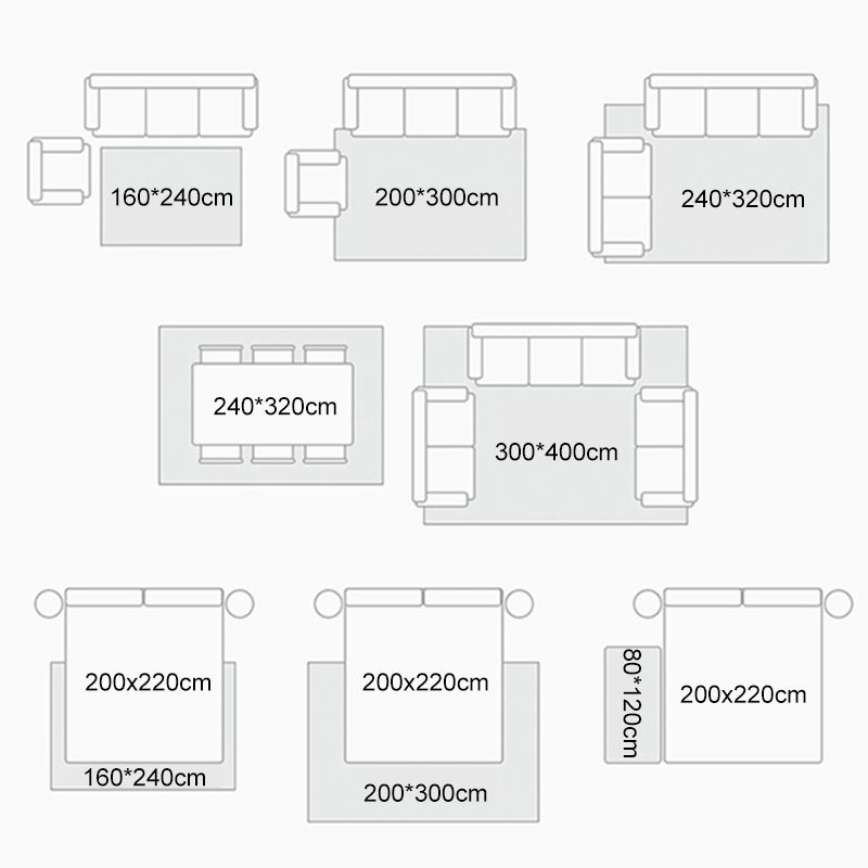 Simple Apricot Modern Rug Polyester Solid Color Area Rug Non-Slip Rug for Living Room