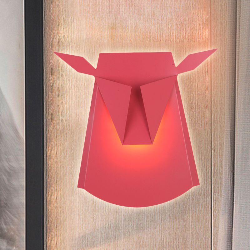 Metaal os -hoofd muur licht keuken woonkamer dier sconce licht met warme verlichting