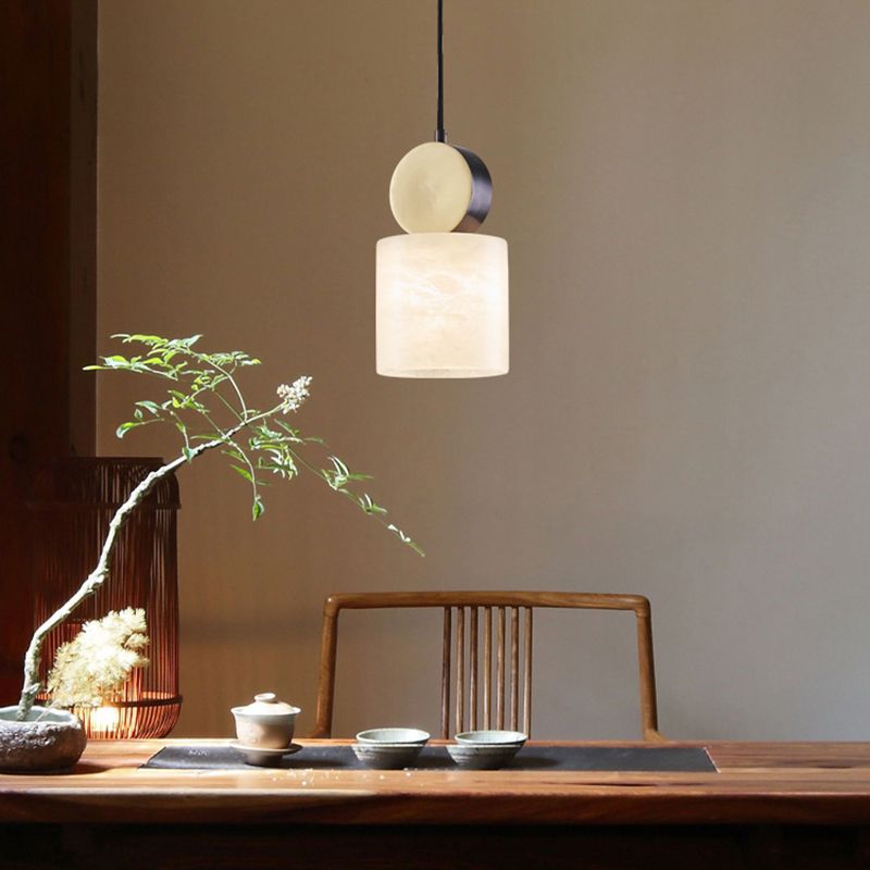 Lámpara colgante de comedor Contemporáneos de techo de techo de mármol múltiple de bulbo