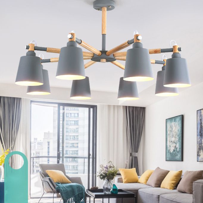 Sputnik Ceiling Hung Fixture Nordic-Style Metal Living Room Chandelier Lighting Fixture