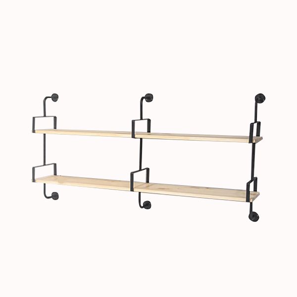 9.84"W Bookshelf Industrial Style Wall Mounted Solid Wood Bookcase for Home Office