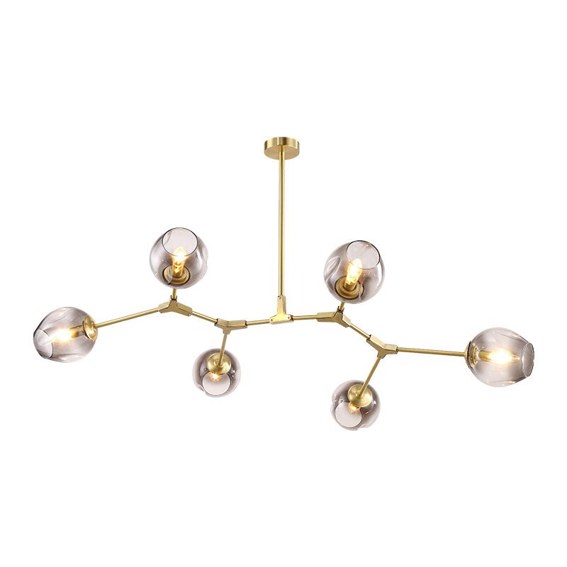 Nordic Modern Chandelier Light Dining Room Glass Shade Hanging Light Fixture