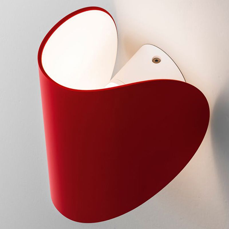 Nordic Style Wall Light Colorful Arc Shape Wall Lamp with Iron Shade for Bedroom