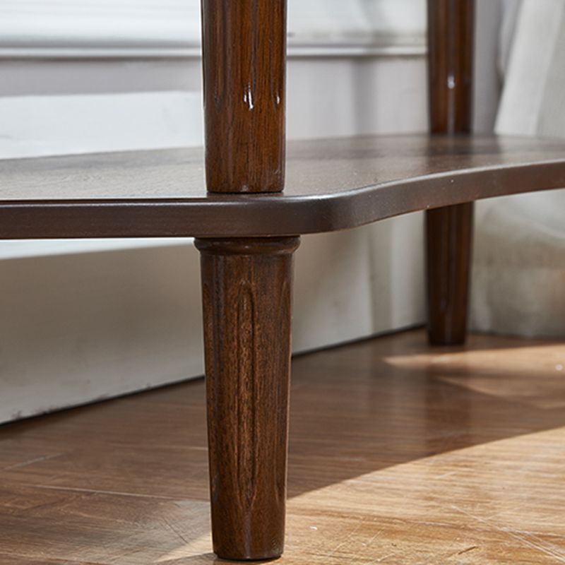 14.2" W Console Table Solid Wood Mid-Century Modern Storage End Table