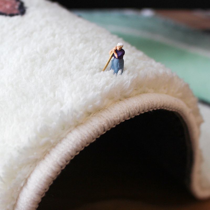 Nordic Plants Carpet Polyester Green Carpet Washable Carpet for Home Decor