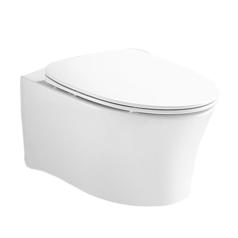 Modern White Ceramic Flush Toilet Wall Mount Urine Toilet with Seat for Bathroom