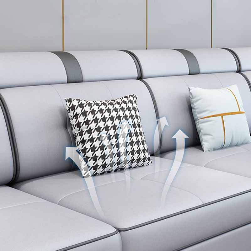Scandinavian L-Shape Sectional with Pillow Top Arm for Living Room