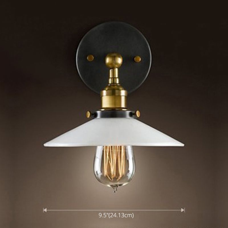 Bewaffnete Metallwandleuchten Amerikaner Retro Industrial Style 1 Lichtleuchte