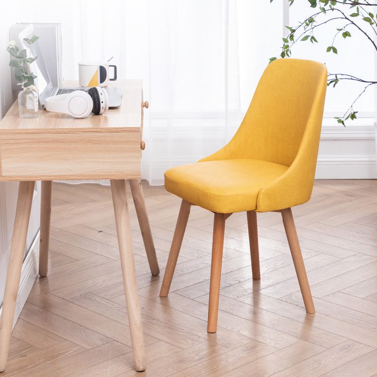 Fabric Dining Side Chair Glam Style Indoor Parsons Armless Chair of 17'' Wide