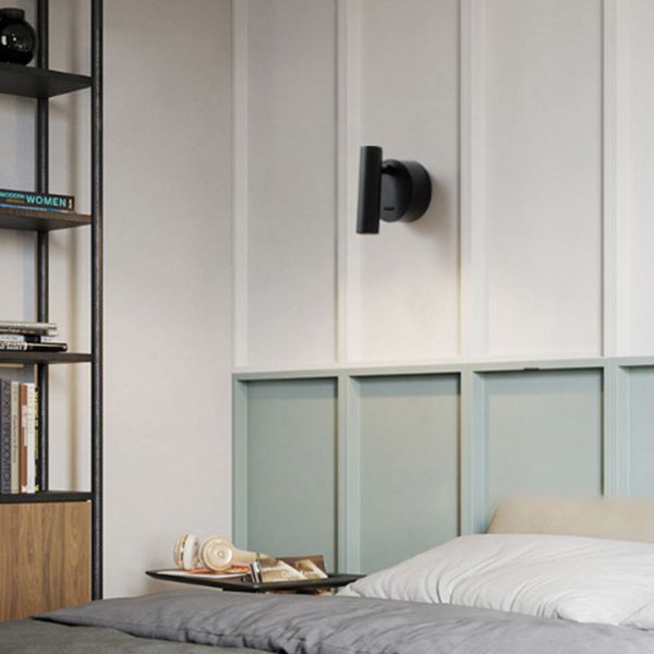 Armed Wall Sconce Light Modern Metal Wall Light with Acrylic Shade for Bedroom