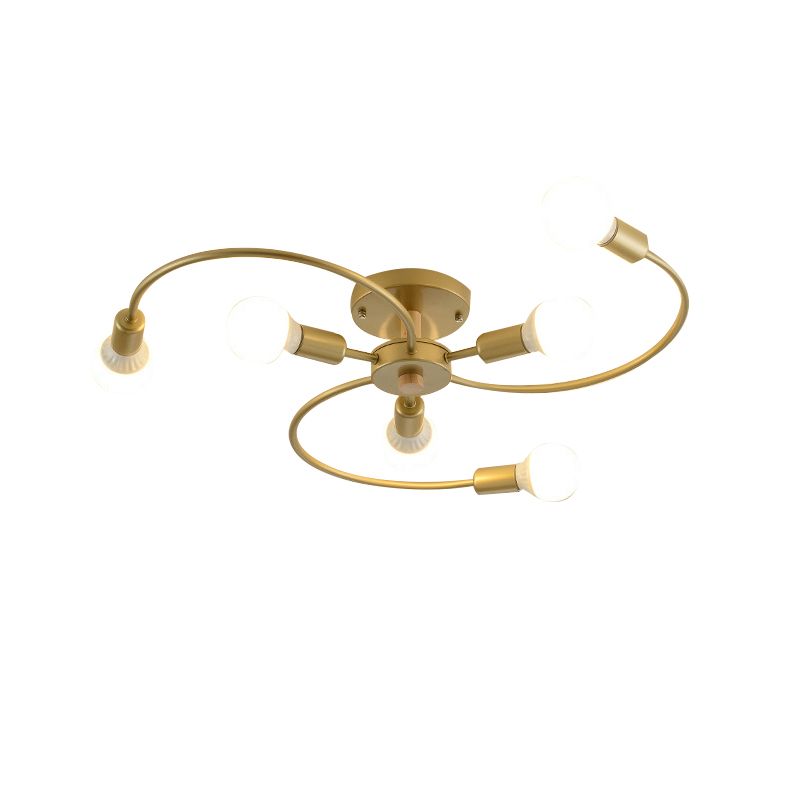 Industrial Ceiling Lamp Simple Metal Flush Mount Light Fixture for Bedroom