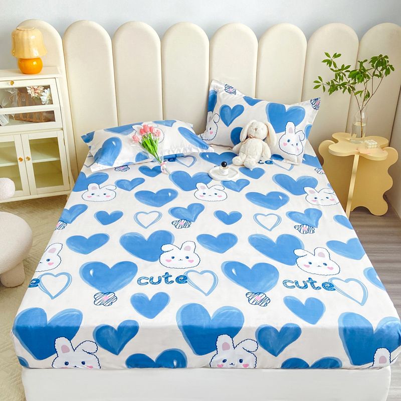 Twill Cotton Bed Sheet Set Breathable Sheet 1 Piece Fitted Sheet