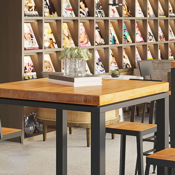 Wood Trestle Modern Bar Stool Table Natural Bistro Bar Height Cocktail Table