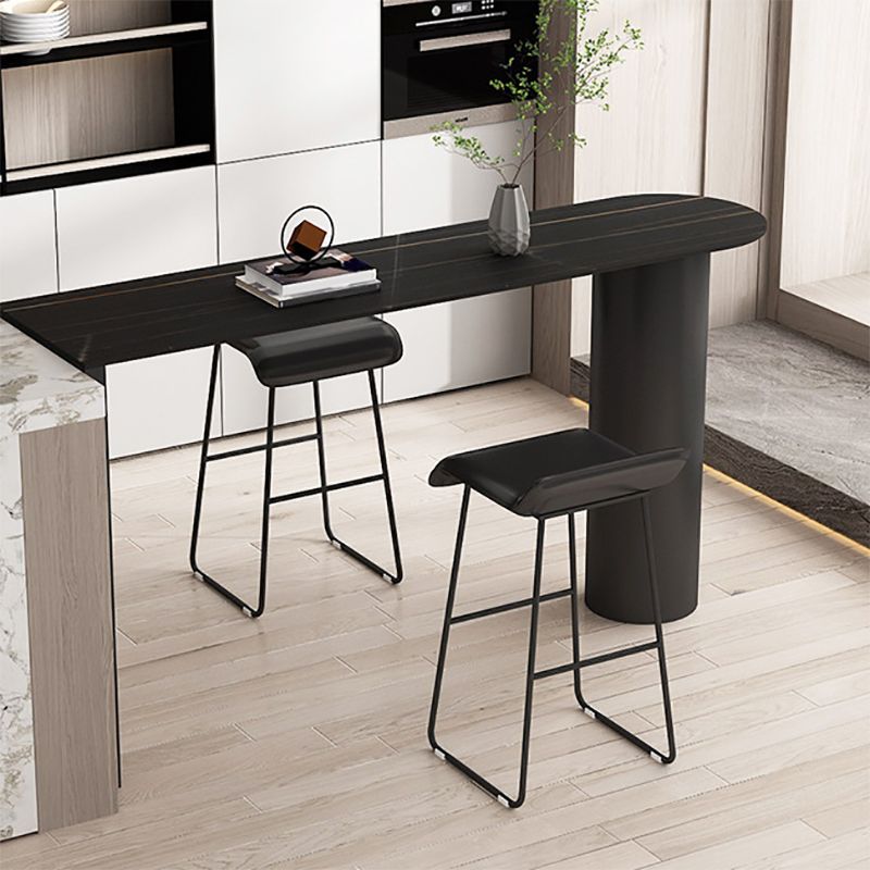 Leather Bar Stool Modern Backless Counter Stool for Home Use