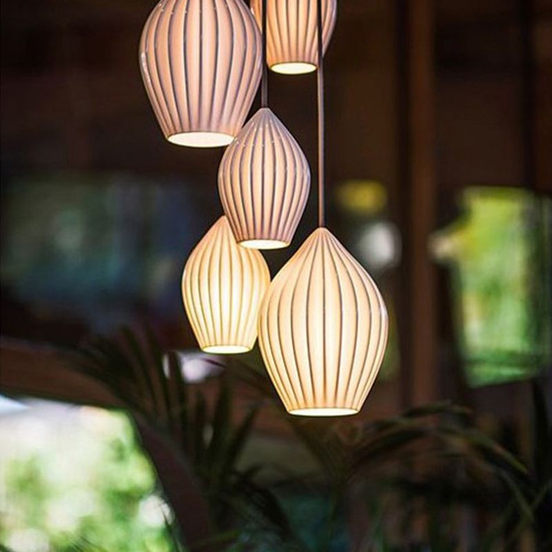 Style moderne Unique nuance suspendue en verre léger 1 pendentif léger pour escalier