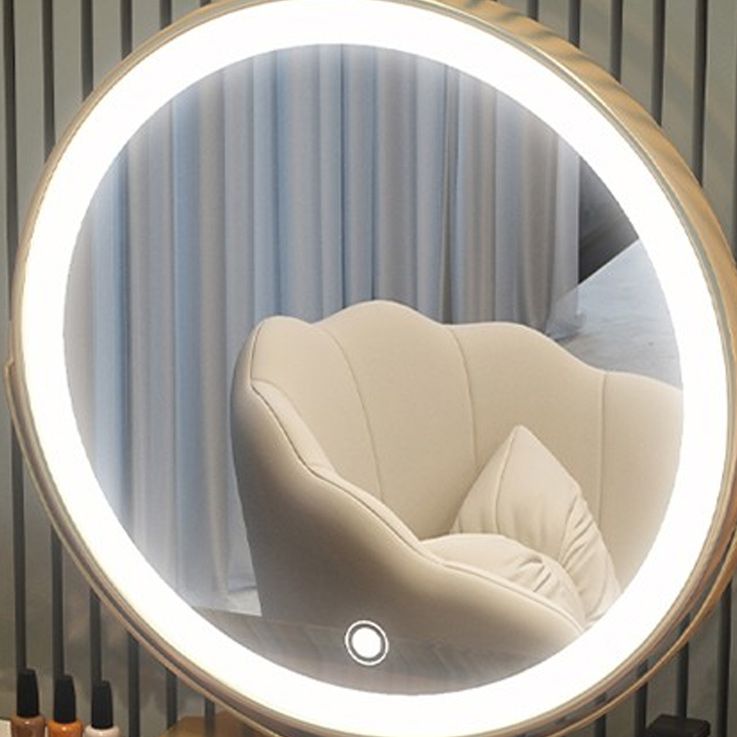 Lighted Mirror Make-up Vanity Luxurious Dressing Table Stool Set
