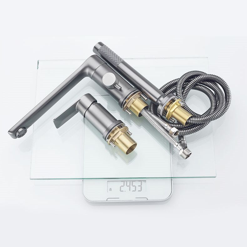 Deck Mounted Copper Roman Tub Faucet Low Arc Roman Freestanding Faucet