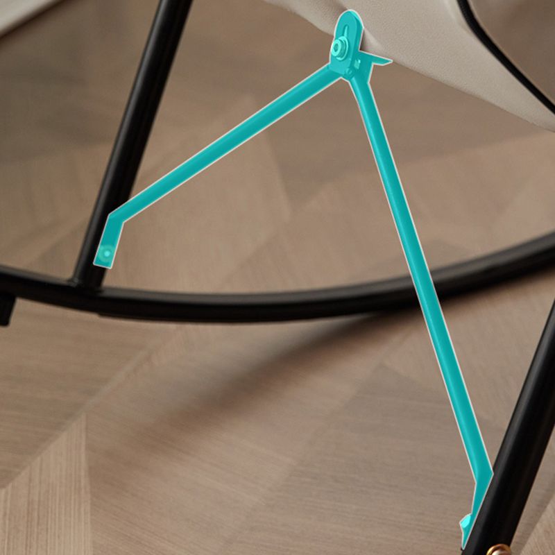 Faux Leather Upholstered Rocking Chair with Storage Rocker in Living Room