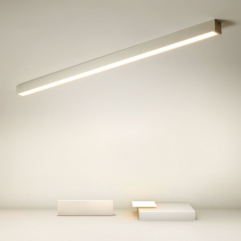 Modern Style Linear Flush Mount Light Metal 1-Light Flush Ceiling Lights