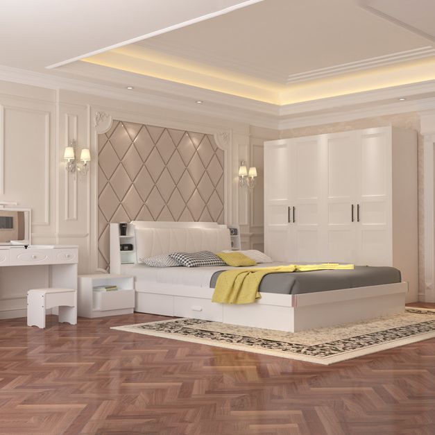 Modern Wardrobe Armoire Engineer Wood Armoire with Door for Bedroom