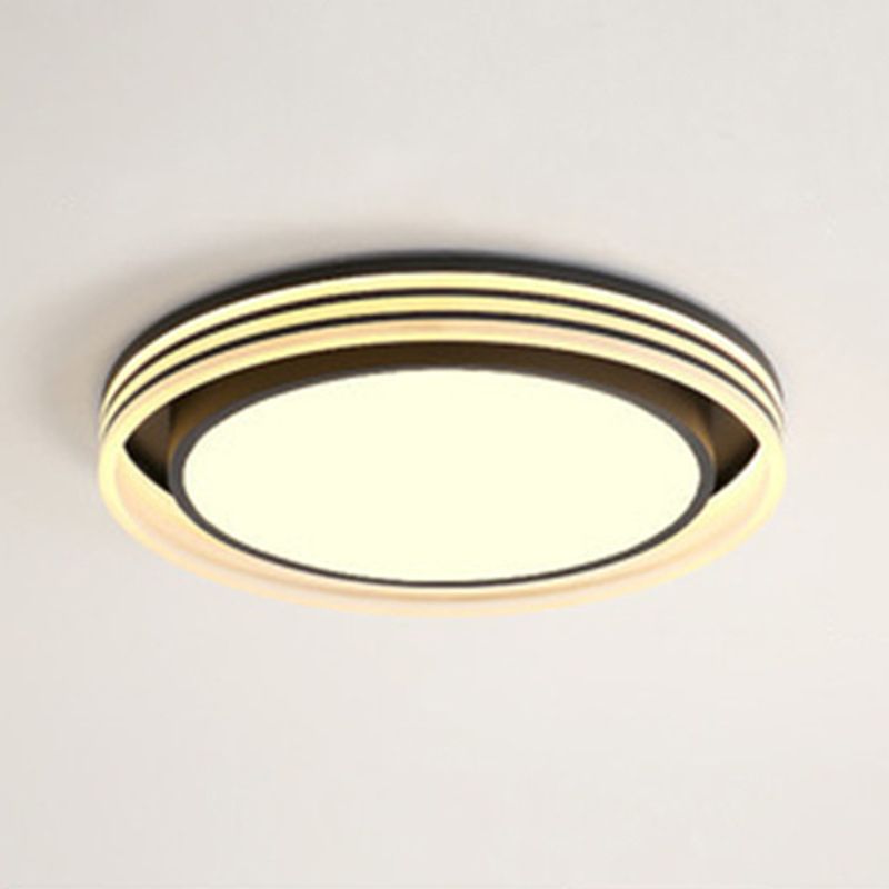 Plafonniers encastrés ronds en métal de style minimaliste moderne