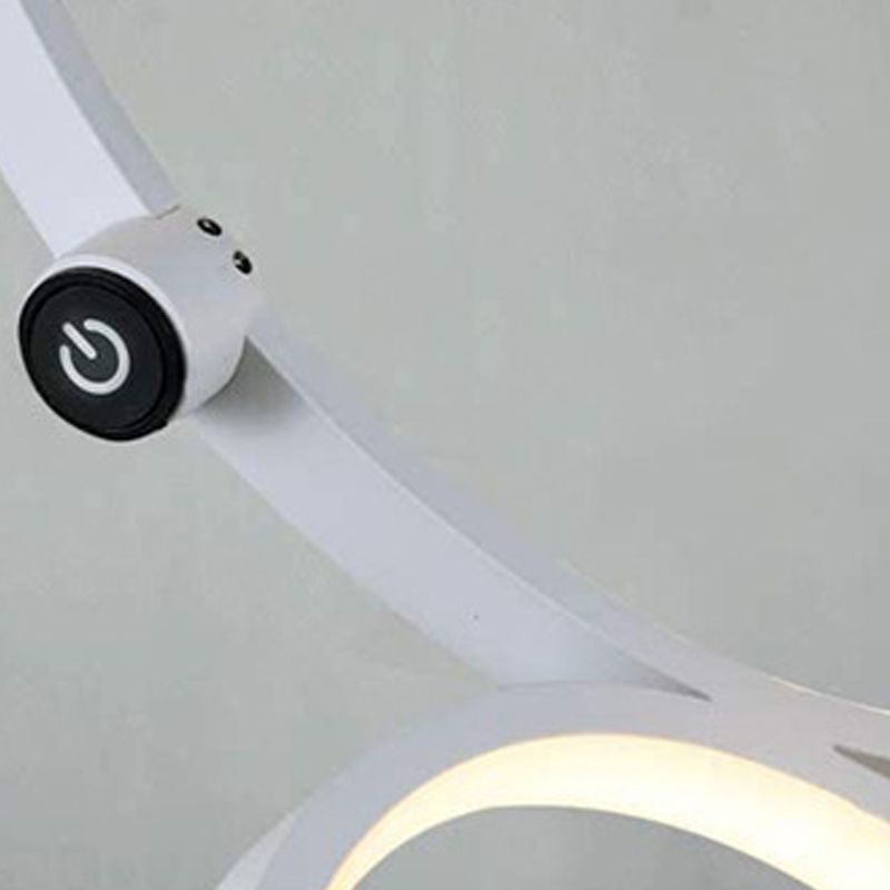 5 Light Circles Floor Lamp Contemporary Metal Standard Lamps for Living Room