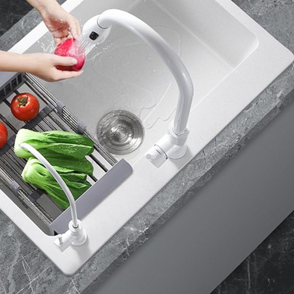 Quartz Kitchen Sink Rectangular Shape Single Bowl Kitchen Sink with Drain Strainer Kit