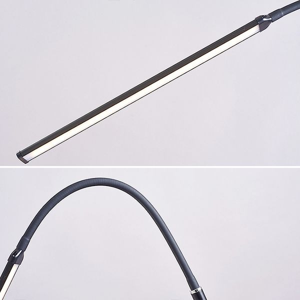 Linear Floor Light Fixtures Modern Style Metal 1 Light Floor Light in Black