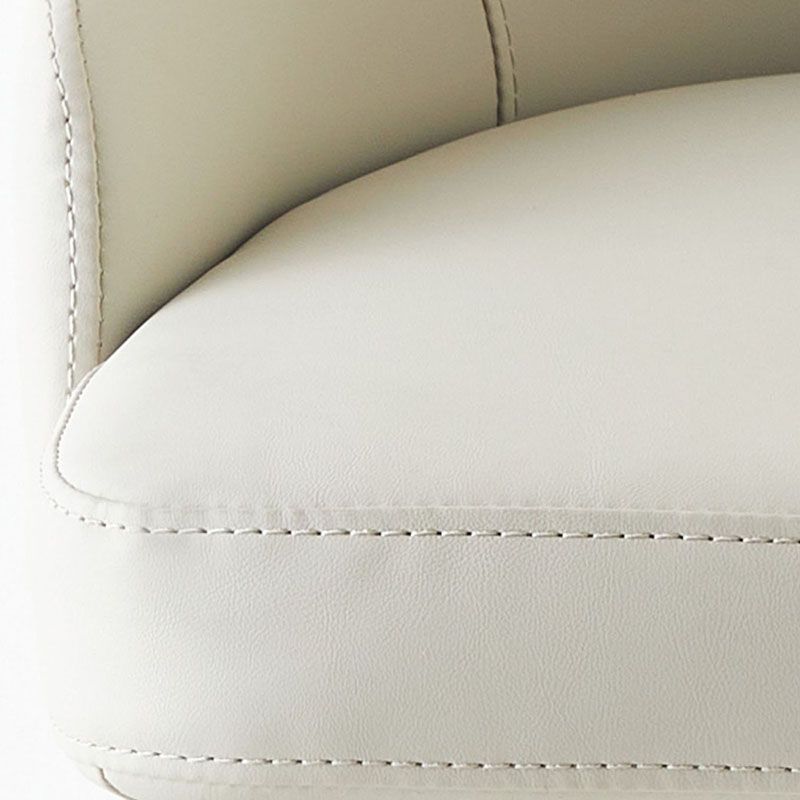 Glam Wood Dining Armless Chair Faux Leather Dining Chairs for Restaurant Use