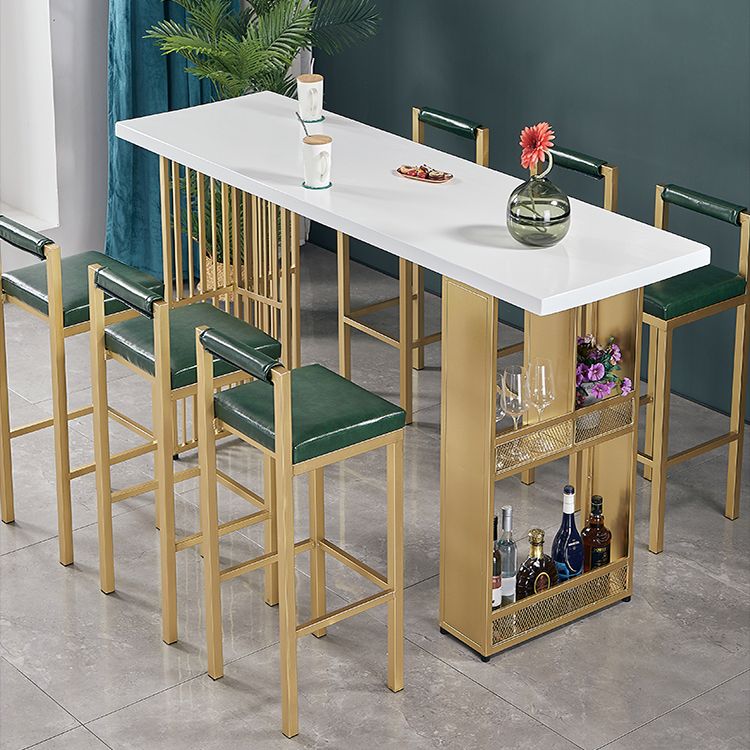 1/2/7 Pieces Pub Dining Set Rectangular Table and Stool Set for Dining Room