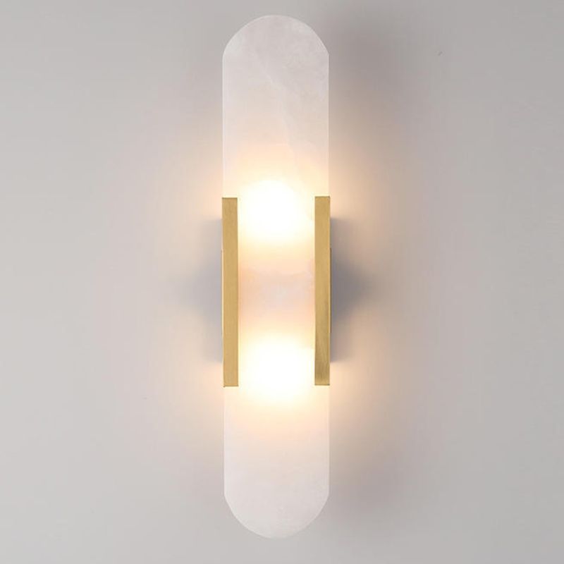 Elongated Shape Sconce Wall Light Modern Bordic Style Glass Sconces