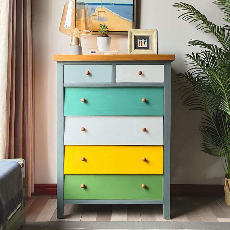 Bedroom Nautical Storage Chest 16" Wide Wooden Chest with Drawers