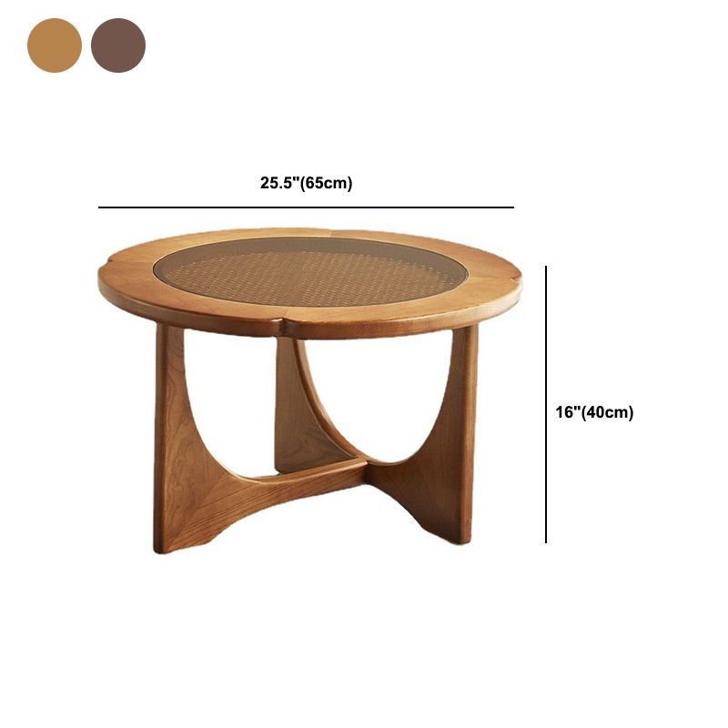 Glass-Topped Coffee Cocktail Table with Cross Legs Contemporary Coffee Table