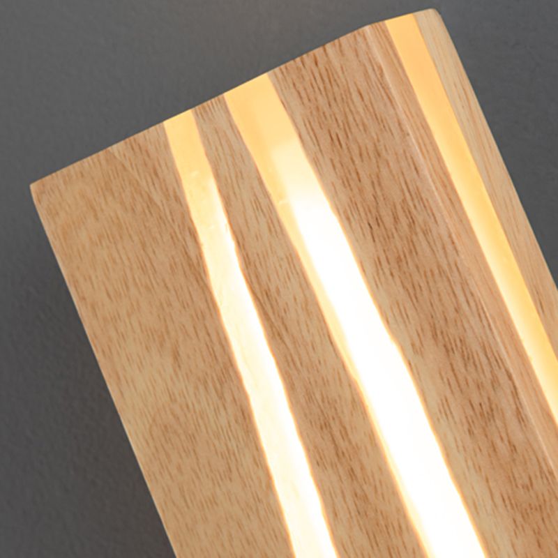 Contemporary Wooden Wall Light Fixture Simple Wall Light Sconce for Bedroom